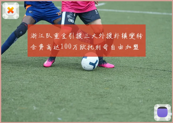 浙江队重金引援三大外援朴镇燮转会费高达100万欧托利奇自由加盟
